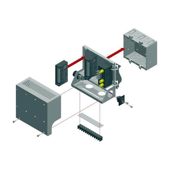 Radio Design Labs SR-4 Stick-On Series Mounting Rack - 7 Modules