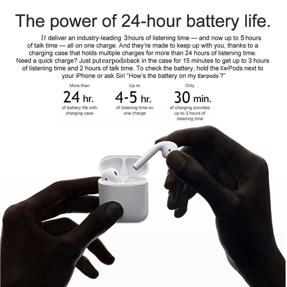 AirPods 2nd with Charging Case Earphone Original Bluetooth Headphones for iPhone 11 XR Plus iPad MacBook Apple Watch