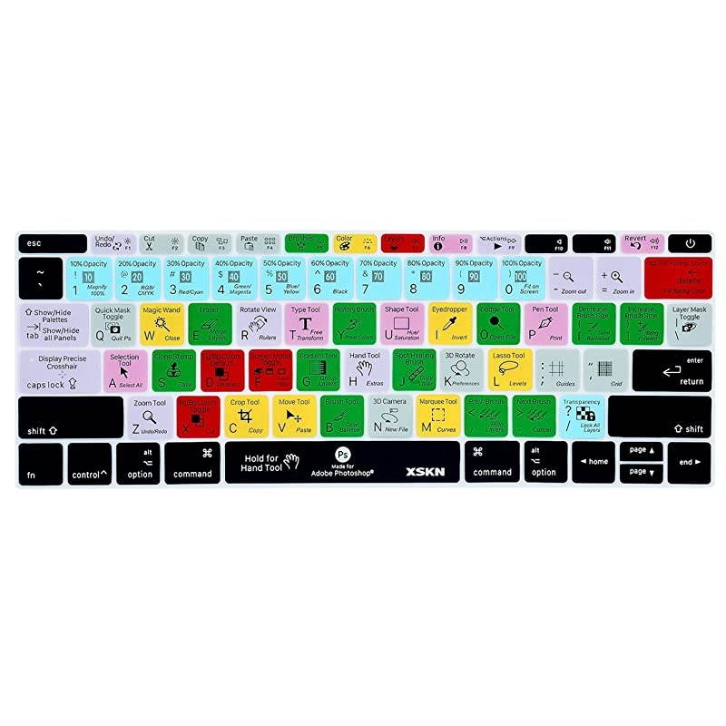 2016 Shortcut Design Series Keyboard Skin Cover for New MacBook 12 (2015 Model A1534) and New MacBook Pro 13 (2016 Newest Version Model A1708, No Touch Bar), US Version (Photoshop)