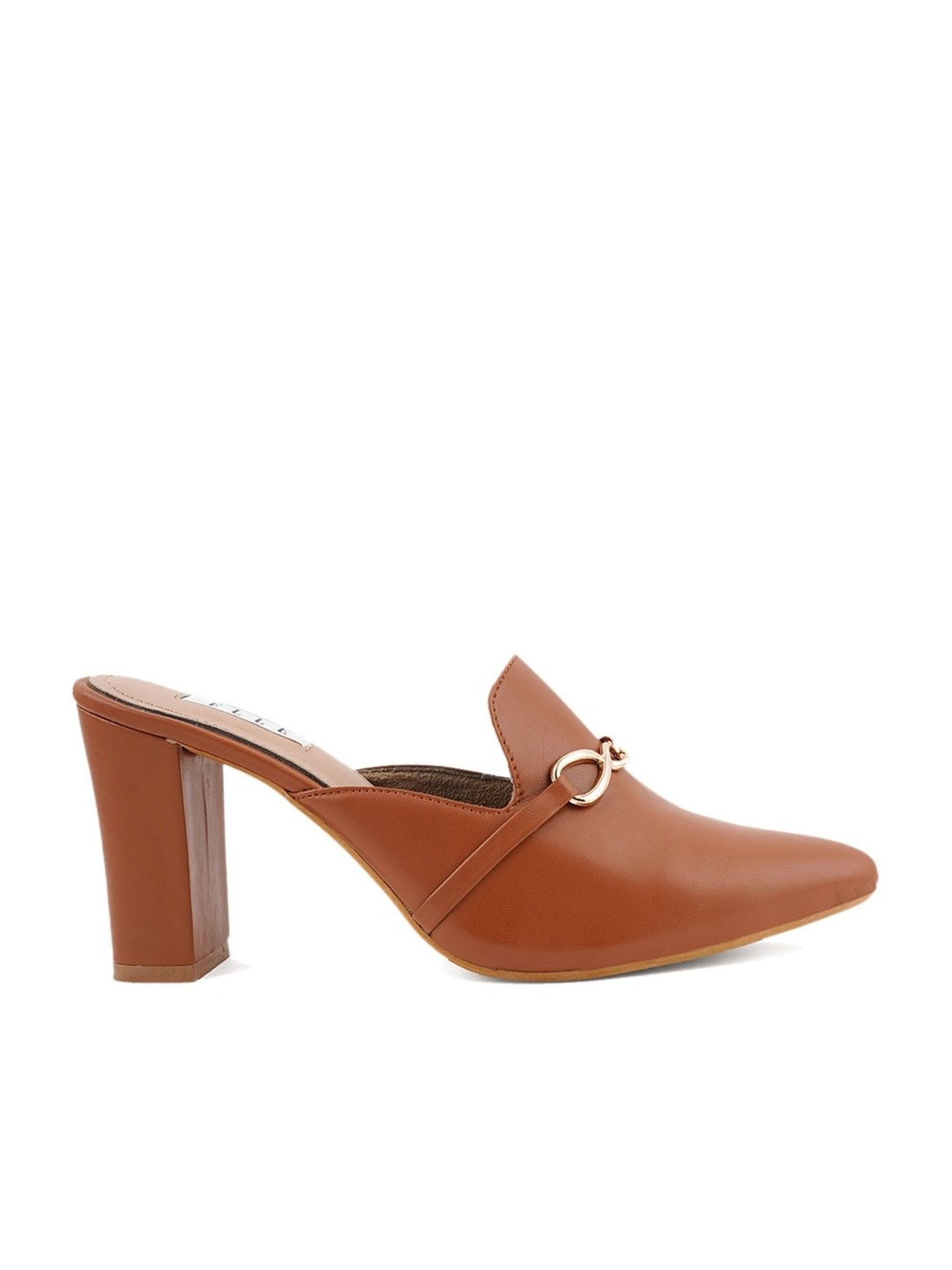 Elle Women's Tan Mule Shoes
