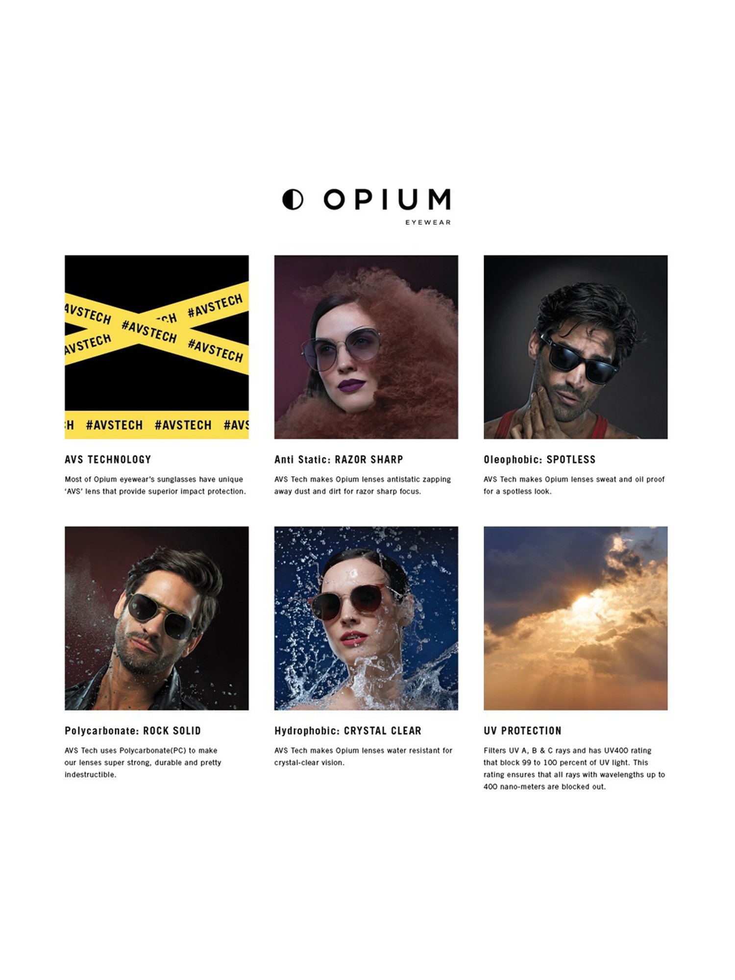 Opium Brown Round Unisex Sunglasses