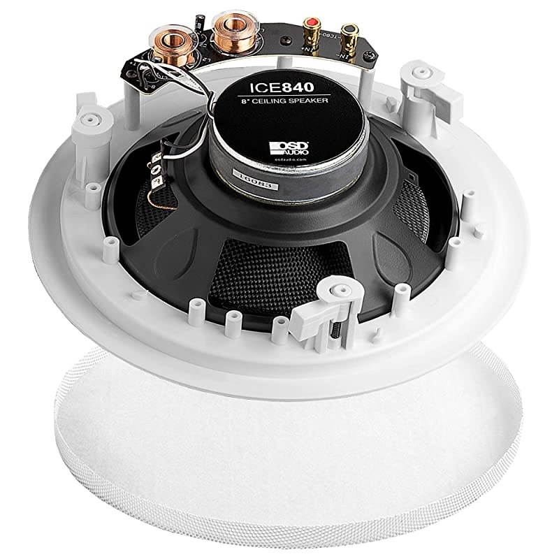 8&rdquo; in-Ceiling Speaker Pair &ndash; 150W Stereo Speakers, Pivoting Tweeter, ICE840