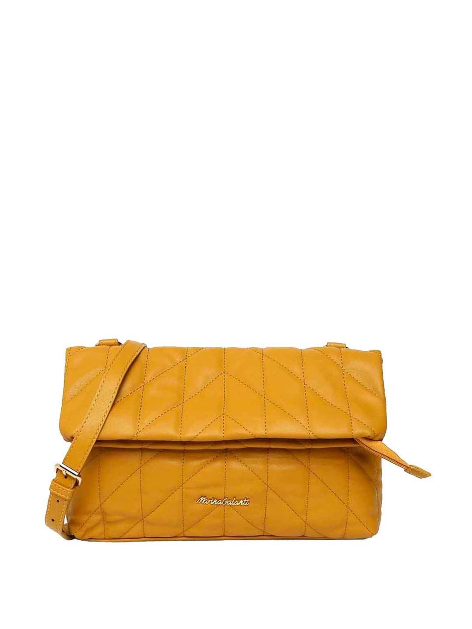 Marina Galanti Yellow Quilted Medium Sling Handbag