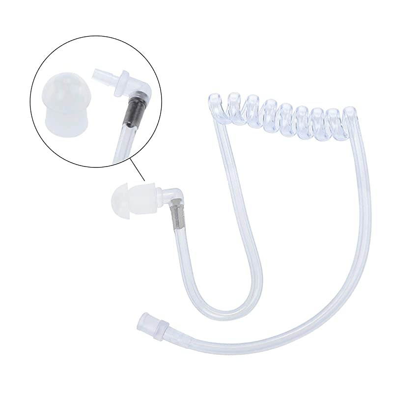 Replacement Coil Acoustic Tube for Two Way Radio Earpiece Headset Surgical Grade UV Resistant Clear Tube for Walkie Talkie Earpiece 5 Pack