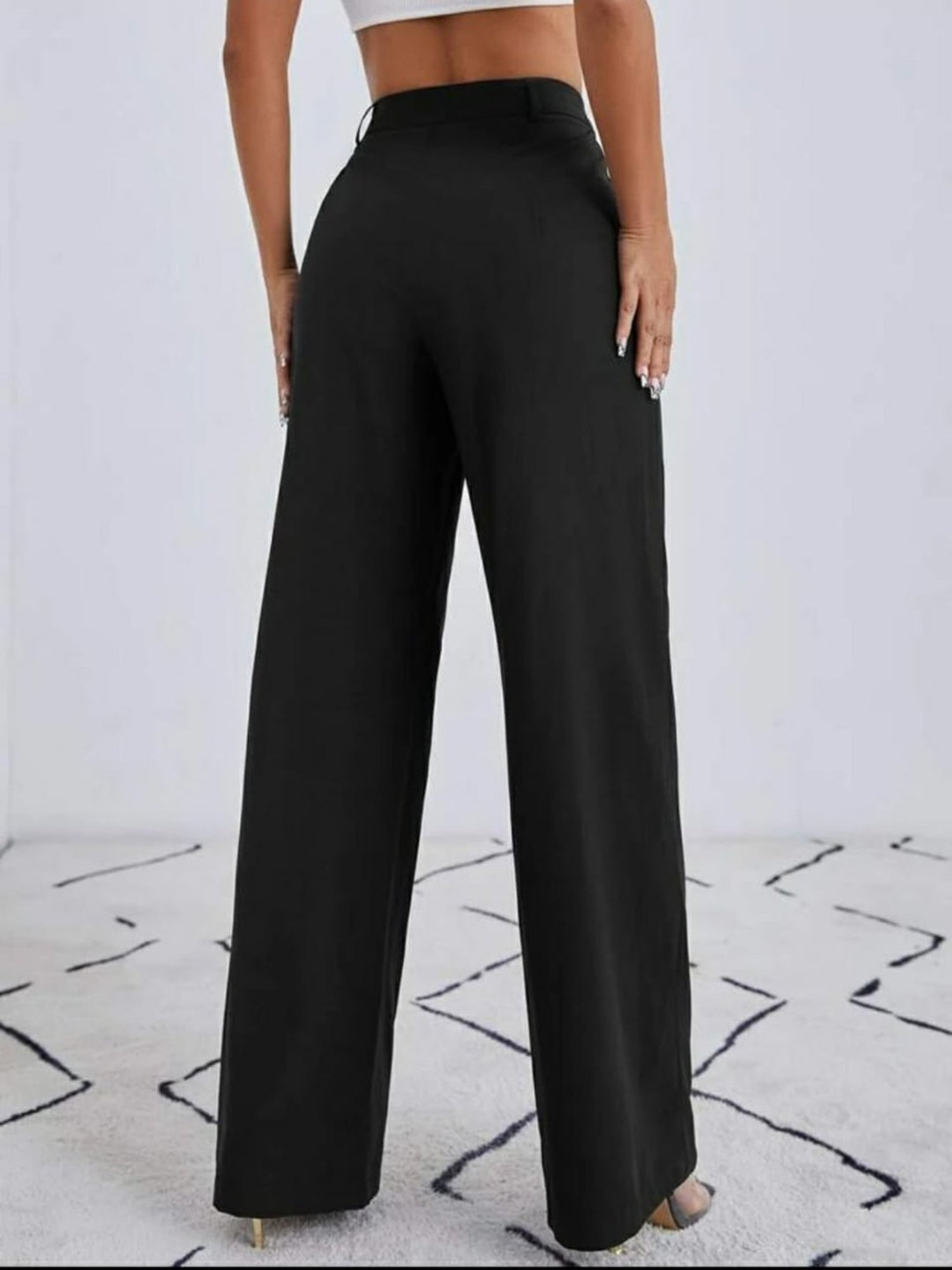 Broadstar Black Relaxed Fit Trousers