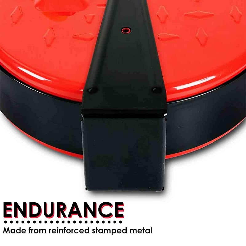 PRO Mini Extension Cord Reel Retractable Heavy Duty Industrial Steel Long 30 FT 16AWG SJTW Commercial Cable S3 Triple Tap Connector with Mounting Bracket Perfect for Indoor Use