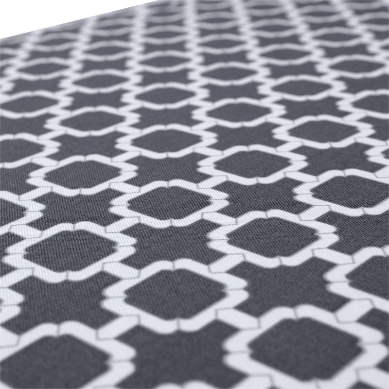 2pk Outdoor/Indoor Reversible Chair Pad Set Hockley Charcoal Gray - Pillow Perfect