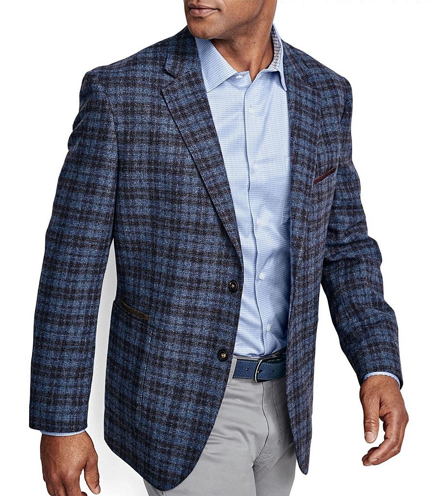 Johnston & Murphy Collection Plaid Blazer