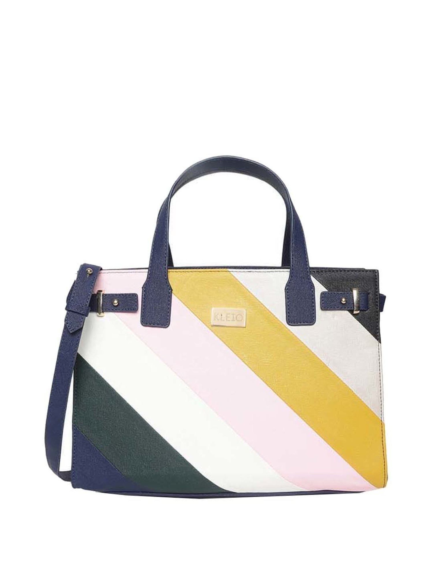 KLEIO Multicolor Color Block Medium Handbag