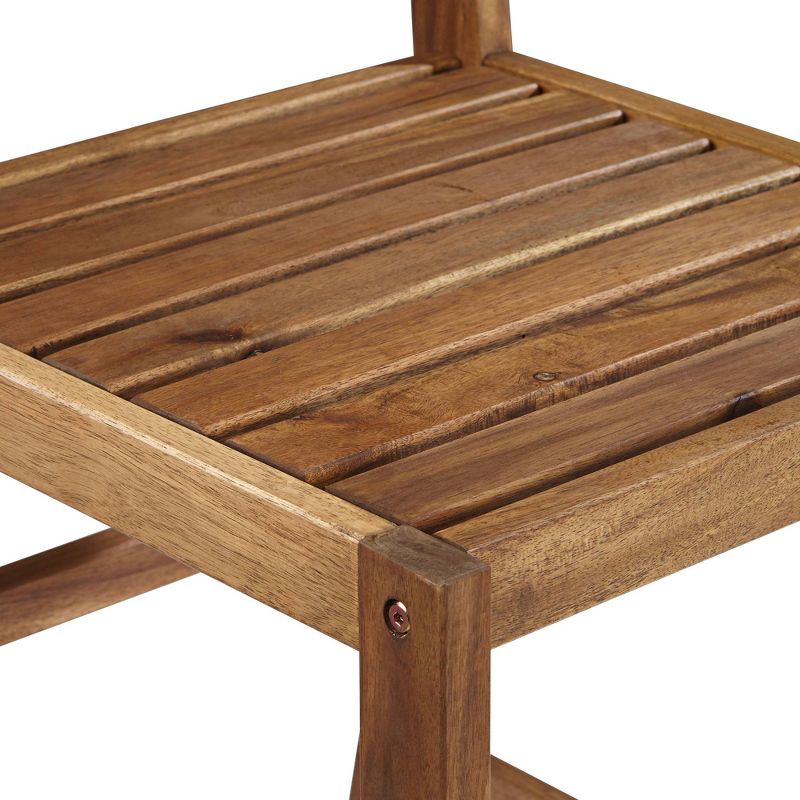 Teal Island Designs Nova 24" Natural Wood Outdoor Counter Stools Set of 2