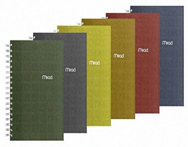 2 PACK OF Mead Notebook, Recycled, College Ruled, 9.5 x 6 Inch Page Size, 120 Sheets, Assorted Colors, 2 Notebooks (06674)