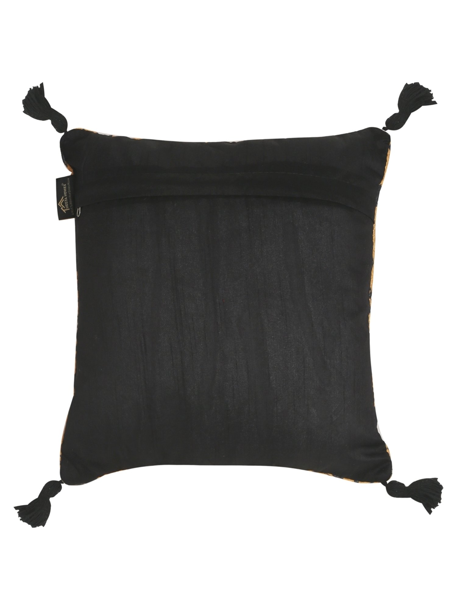 HOSTA HOMES Yellow & Black Velvet Ultra Soft Cushion Covers - Set of 2