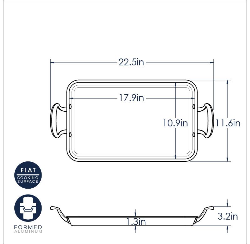 Nordic Ware 2 Burner High Sides Griddle