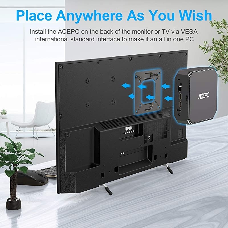 PC, 6GB DDR3 120GB SSD Windows 10 Pro Computer, 4K Dual Output,Intel HD Graphics,Gigabit Ethernet Dual Band Wi-Fi Bluetooth 4.2