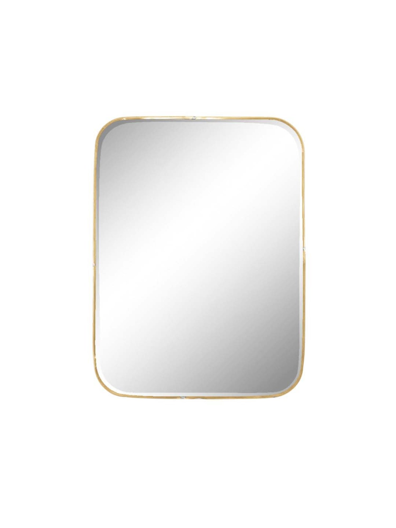 Home4U Golden & Transparent Glass 30 cm Wall Mirror - Set of 1