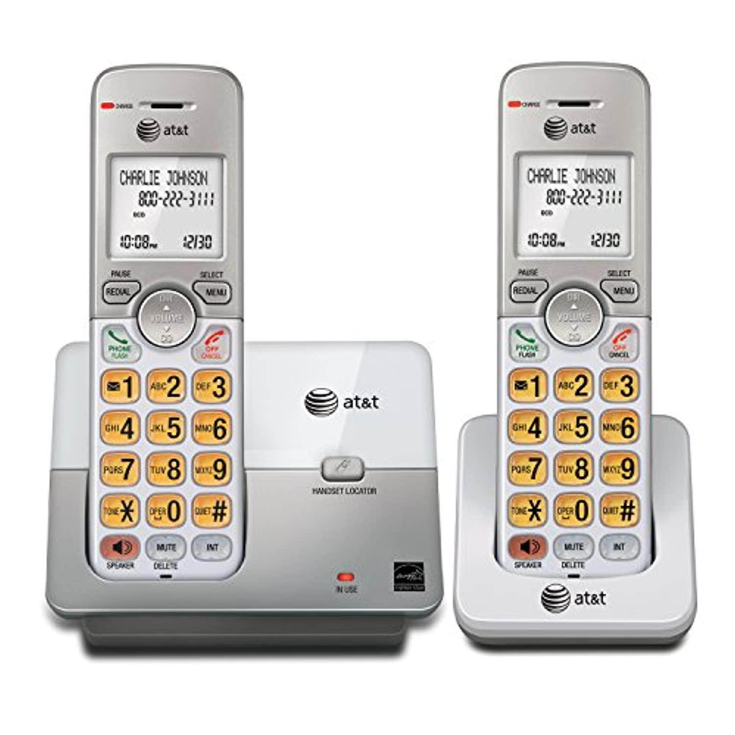 at&t el51203 dect 6.0 phone with caller id/call waiting, 2 cordless handsets, silver