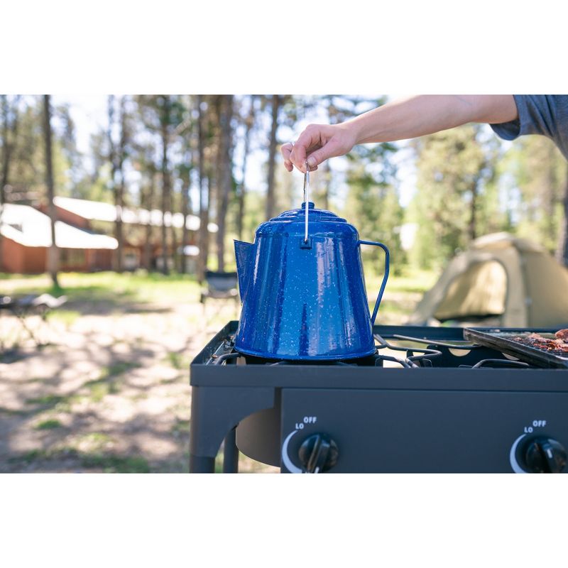 Stansport Enamel Coffee Pot 20 Cup Blue