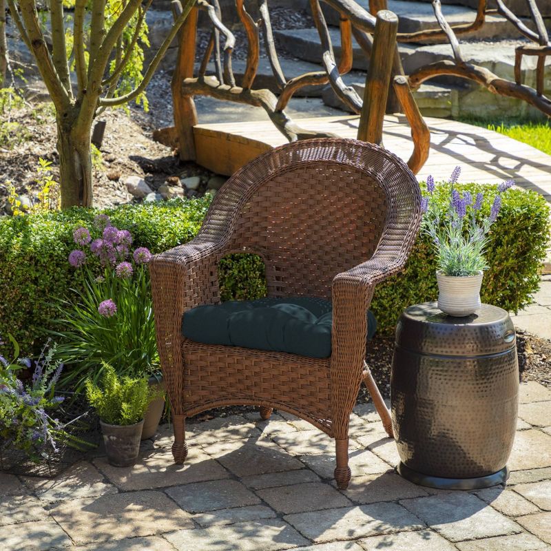 2pk Atlantis Woven Outdoor Seat Cushions Blue - Arden Selections