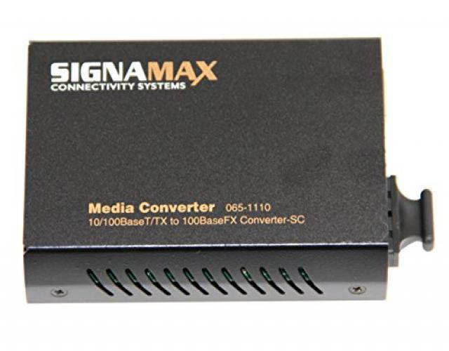 SignaMax 10/100BaseT/TX to 100BaseFX Media Converter, Multimode/SC, 2km
