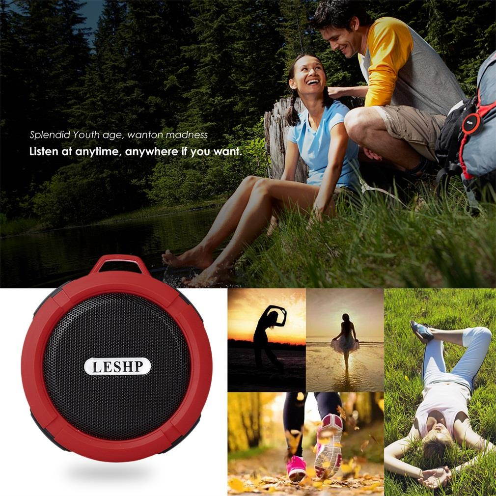 LESHP C6  Wireless Bluetooth Speaker With Calls Handsfree and Suction Cup