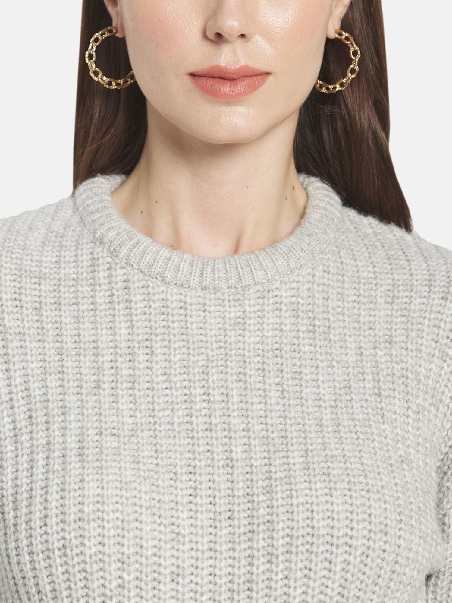 METTLE Grey Regular Fit Pullover