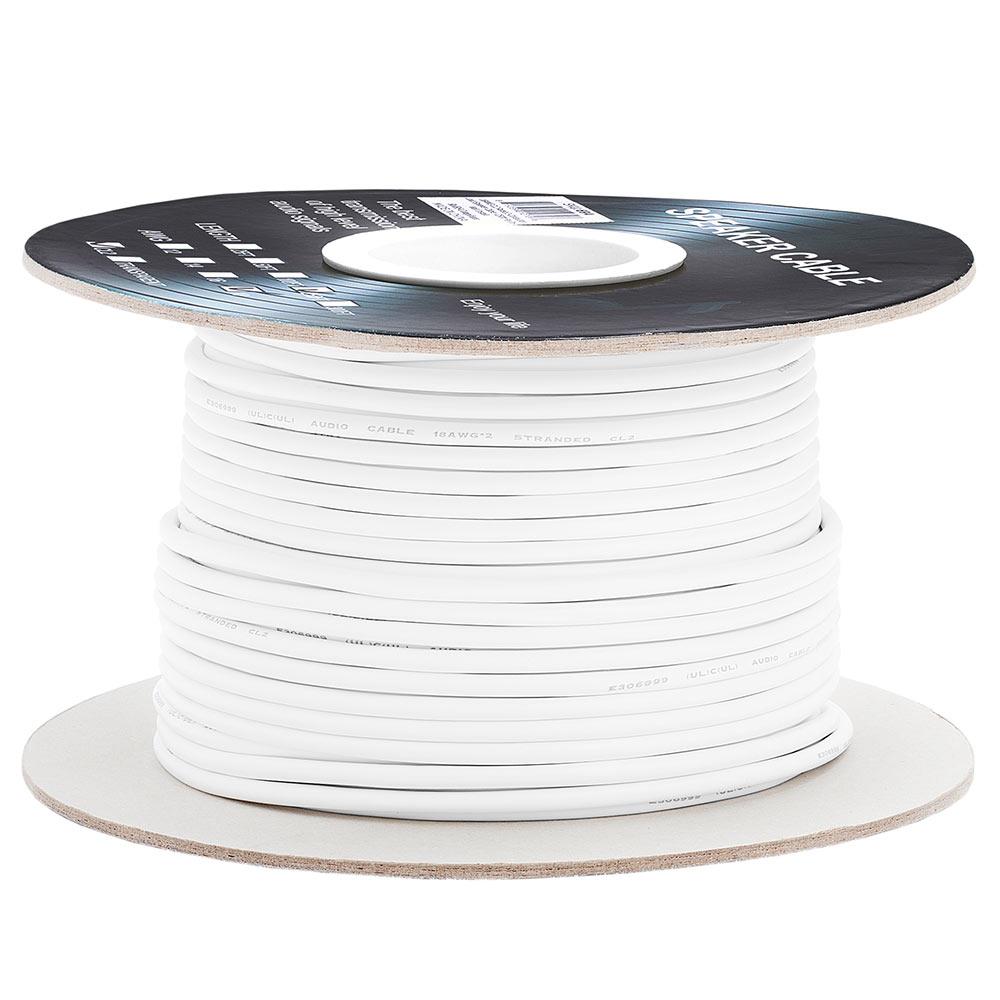 Cmple - 18AWG CL2 Rated 2-Conductor Speaker Cable - 250ft For In-Wall Install.