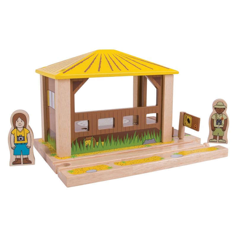 Bigjigs Rail Safari Outpost Wooden Railway Train Set Accessory