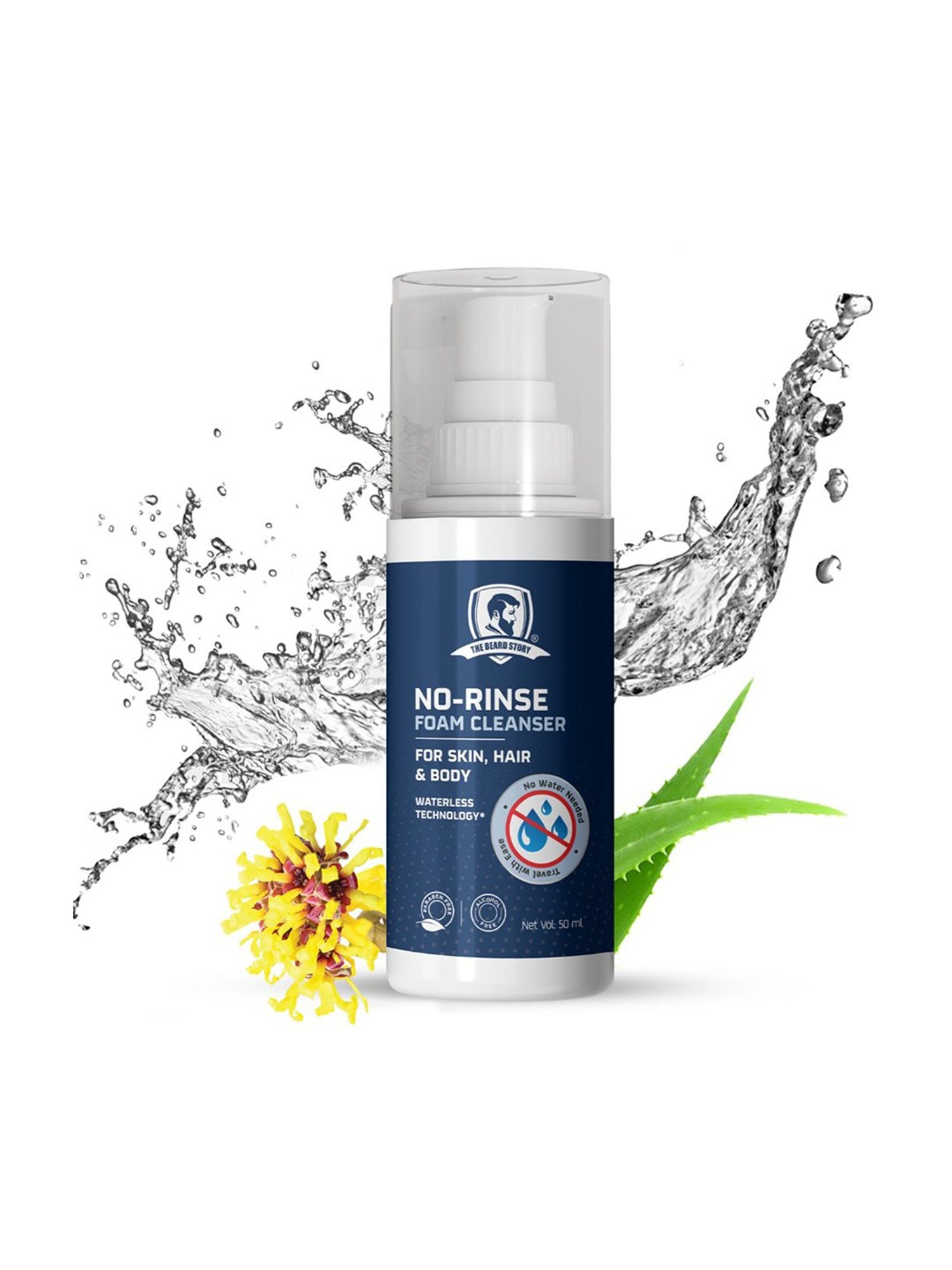The Beard Story No-Rinse Foam Cleanser for Skin, Hair & Body - 50 ml