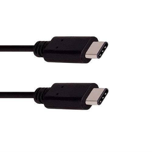 Kentek 3 Feet FT SuperSpeed USB 3.1 2nd Gen. Type C Male to Male Cable 28 AWG M/M 10G 3A Cord Data Transfer Sync Charge Power Black for Laptop PC Smartphone Tablet