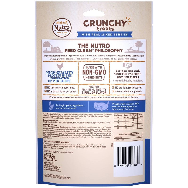 Nutro Crunchy Mixed Berry Dog Treats - 10oz