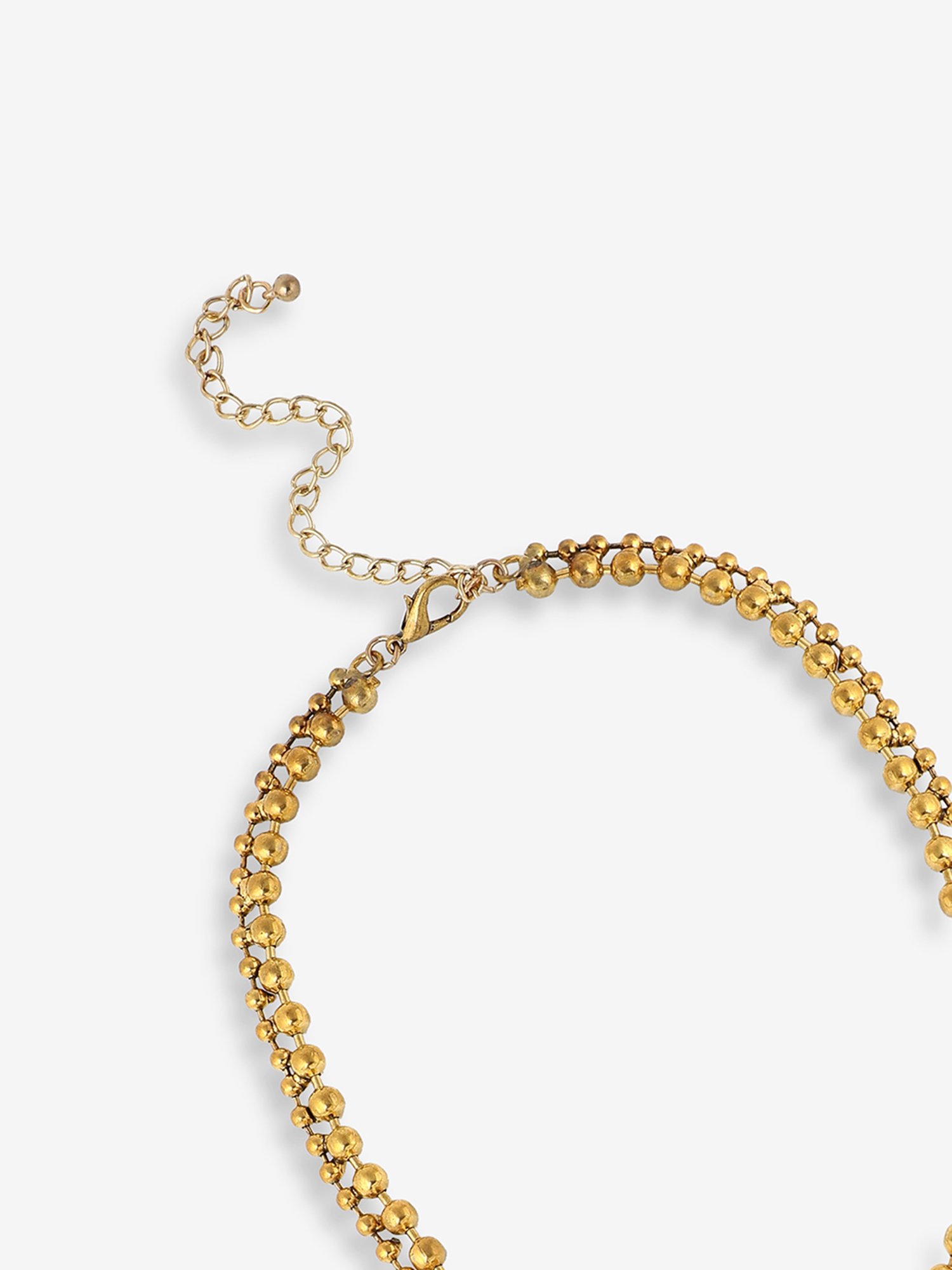 SOHI Gold Plated Party Designer Stone Statement Necklace For Women