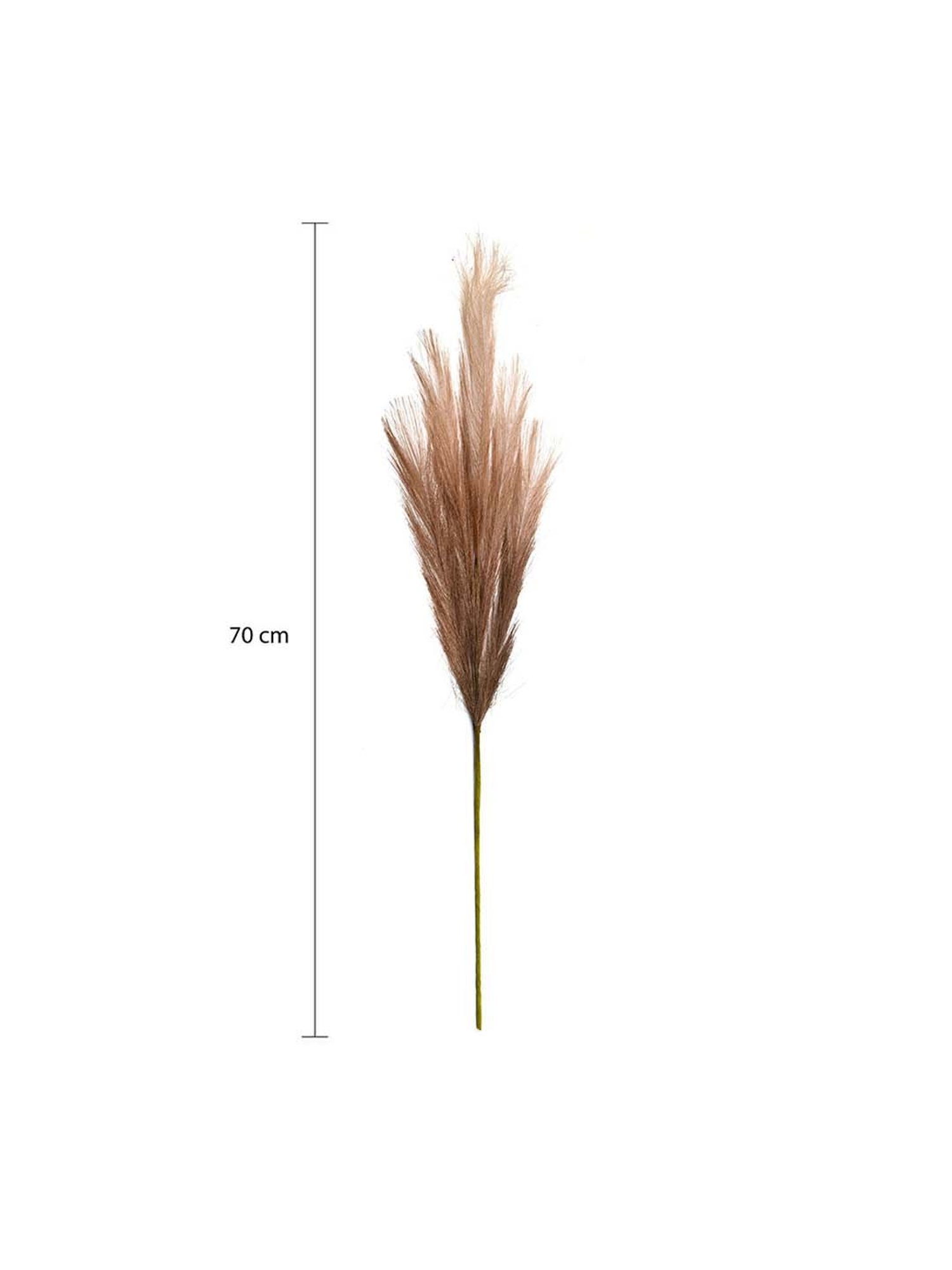@Home Brown Plastic Artificial Pampas Grass Stick