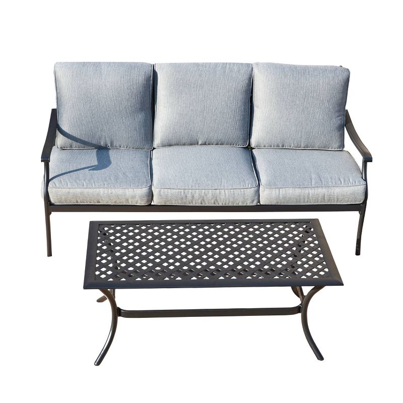 2pc Sofa and Coffee Table Patio Seating Set - Patio Festival