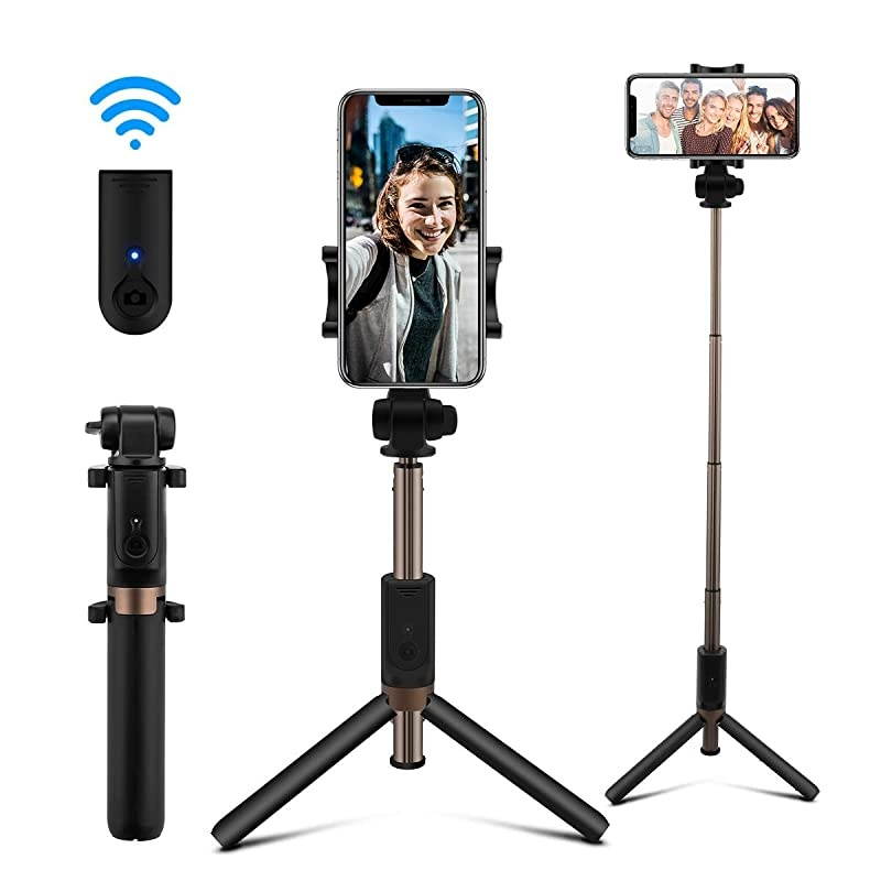Selfie Stick Bluetooth Extendable Selfie Stick Tripod Stand with Wireless Remote Shutter Compatible with iPhone 1111 ProXSXR88P77P6s6 Galaxy S9S9 PlusS8S7S6S5Note 98