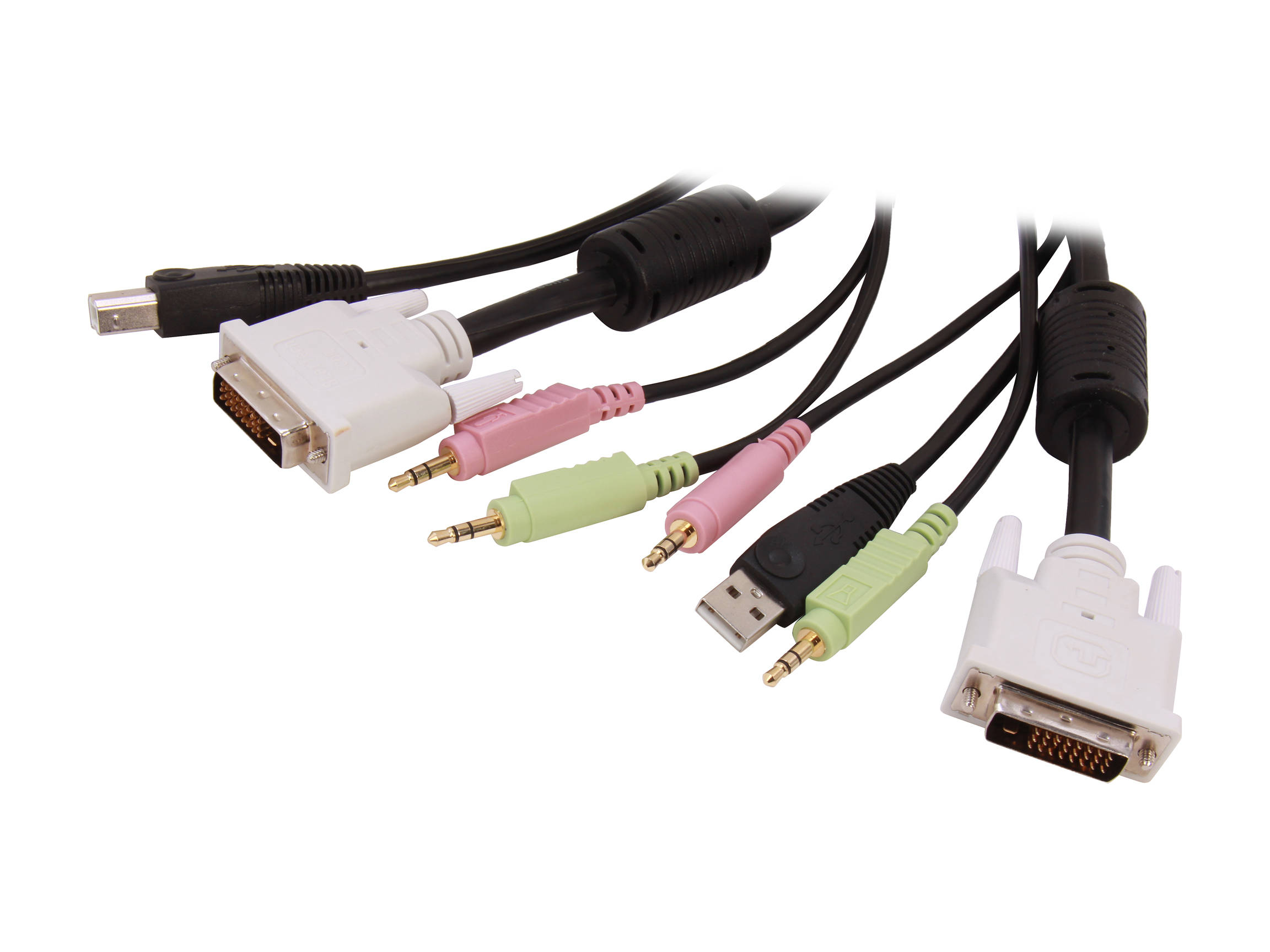 StarTech.com 6 ft. KVM Cable for DVI and USB KVM Switches with Audio & Microphone