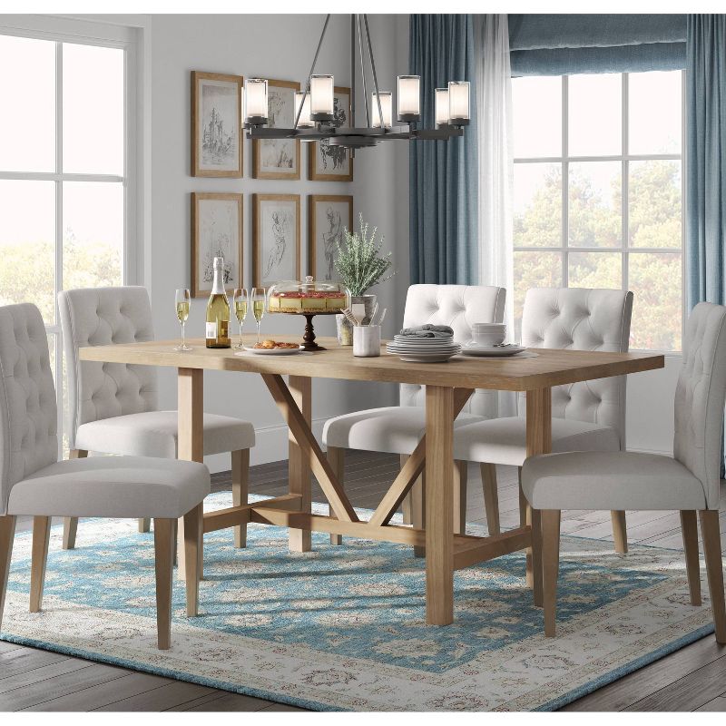 Grant Wood Dining Table Rustic Beige - Finch