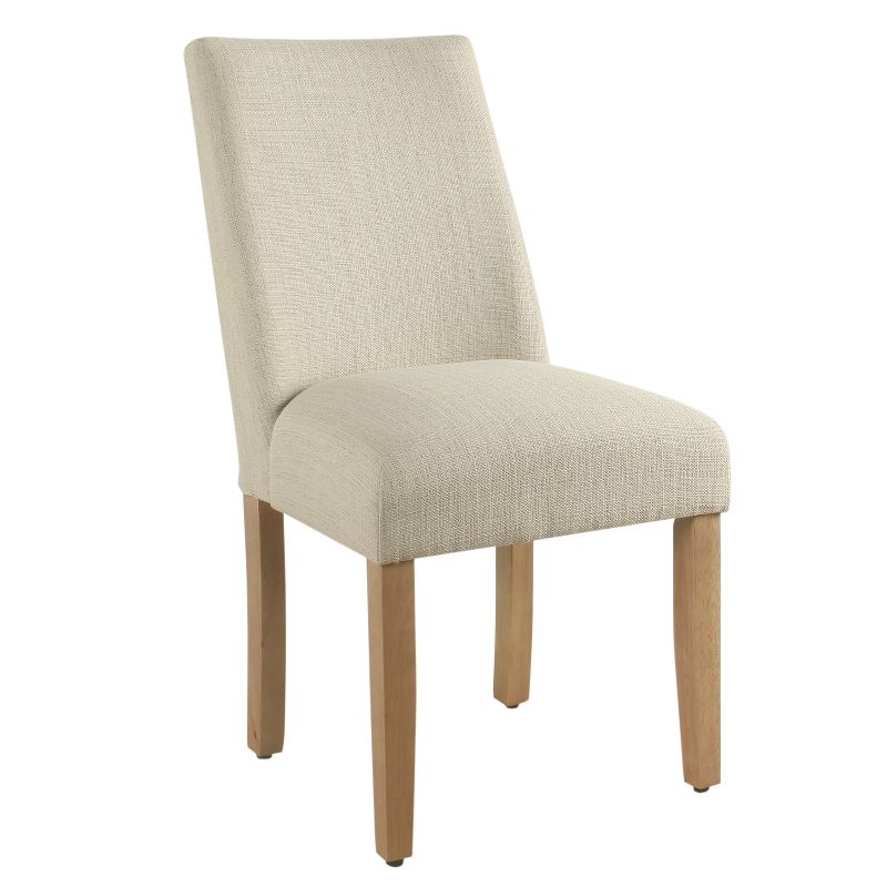 Marin Curved Back Dining Chair Stain Resistant Textured Linen - HomePop