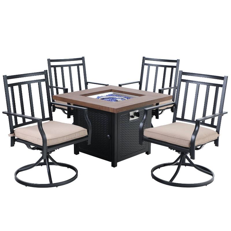 7pc Bridgeport Coastal Dining Set Blue - Royal Garden