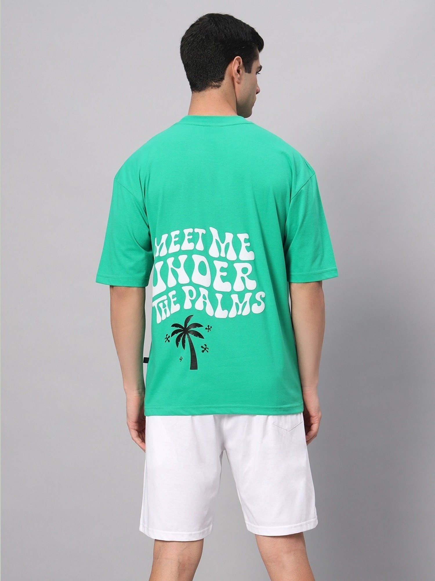 Griffel Green Cotton Loose Fit Printed Co-Ord Set