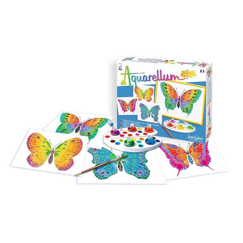 12pc Aquarellum Junior Butterflies Painting Kit- SentoSphere USA