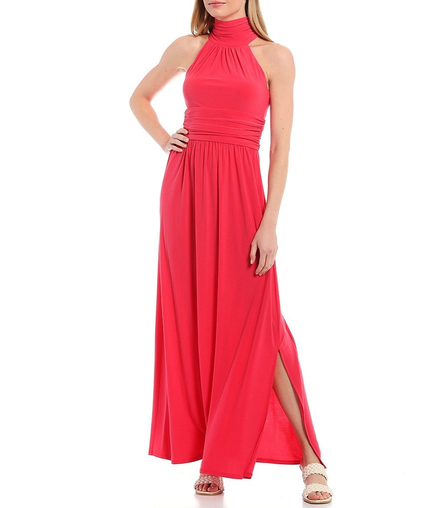 White Boho Stripes & Floral Print Floor Length Tank Dress