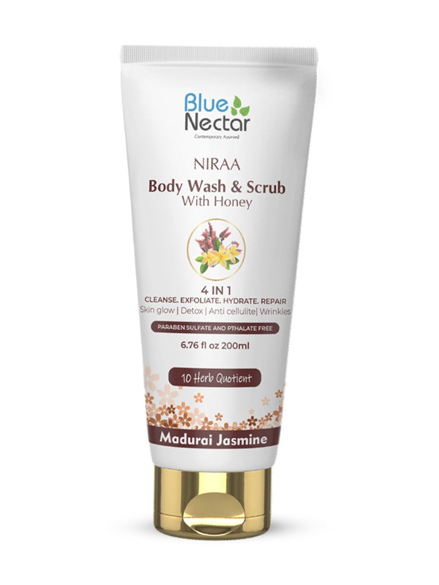 Blue Nectar Niraa Madurai Jasmine Body Wash & Scrub with Honey - 200 ml