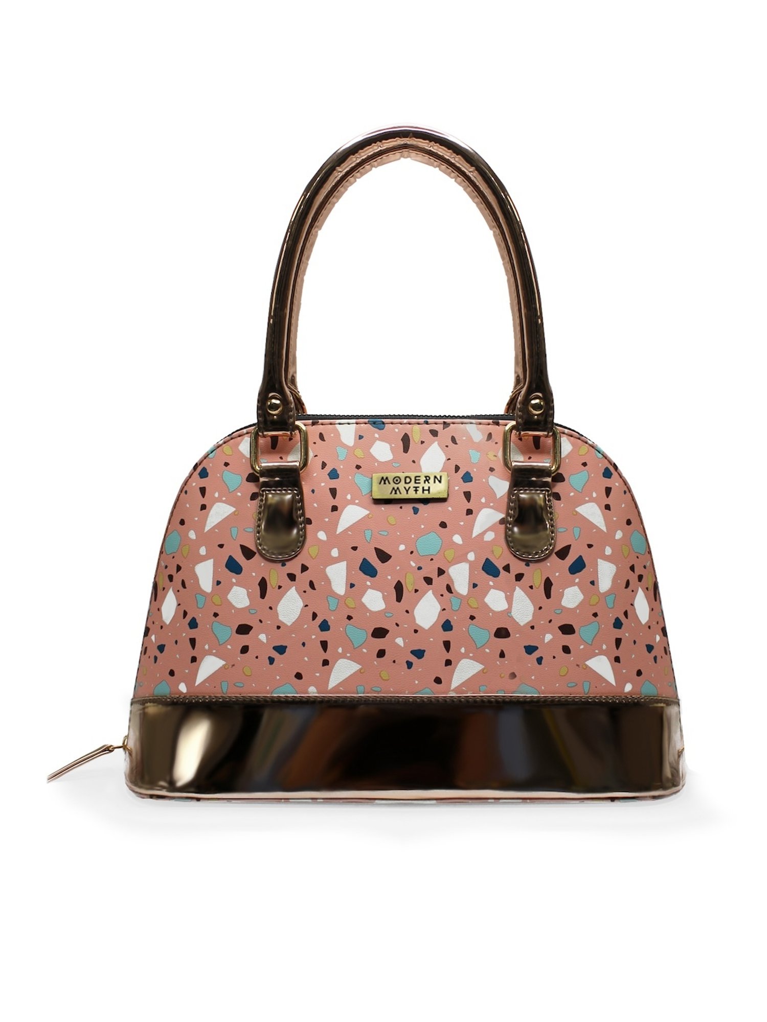 Modern Myth Pink Printed Medium Handbag