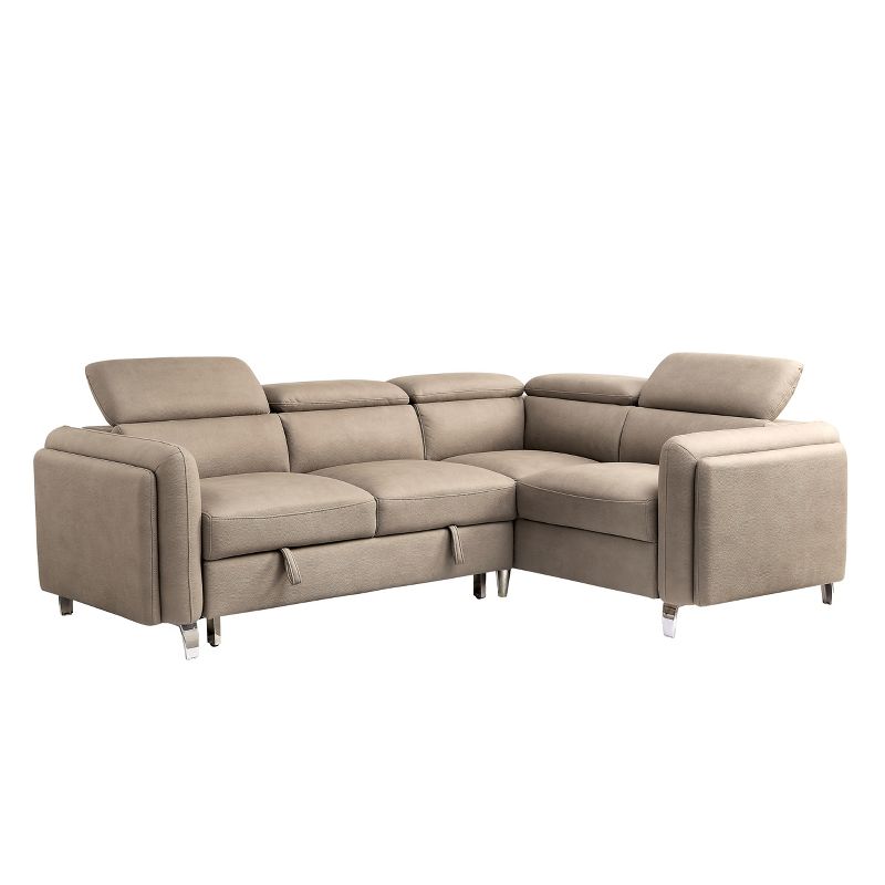 5pc French Seamed Sectional Mona Abstract Gray - Project 62™