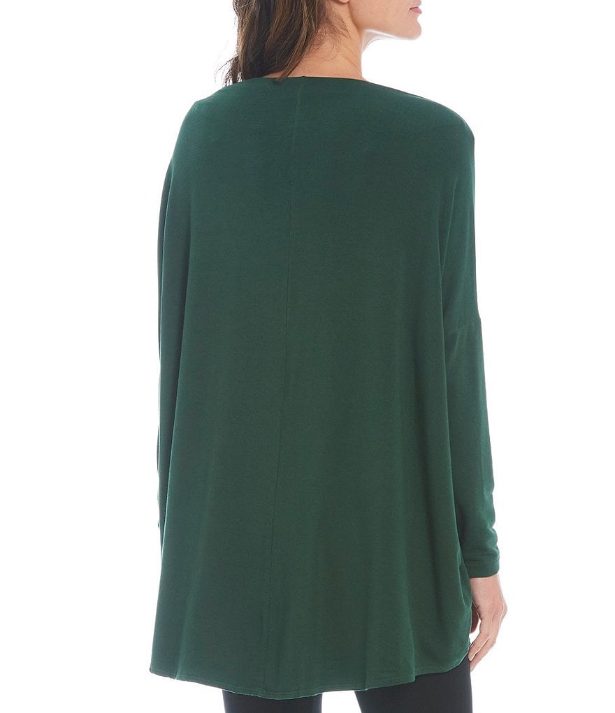 Bryn Walker Dimitri French Terry Long Dolman Sleeve Boat Neck Tunic