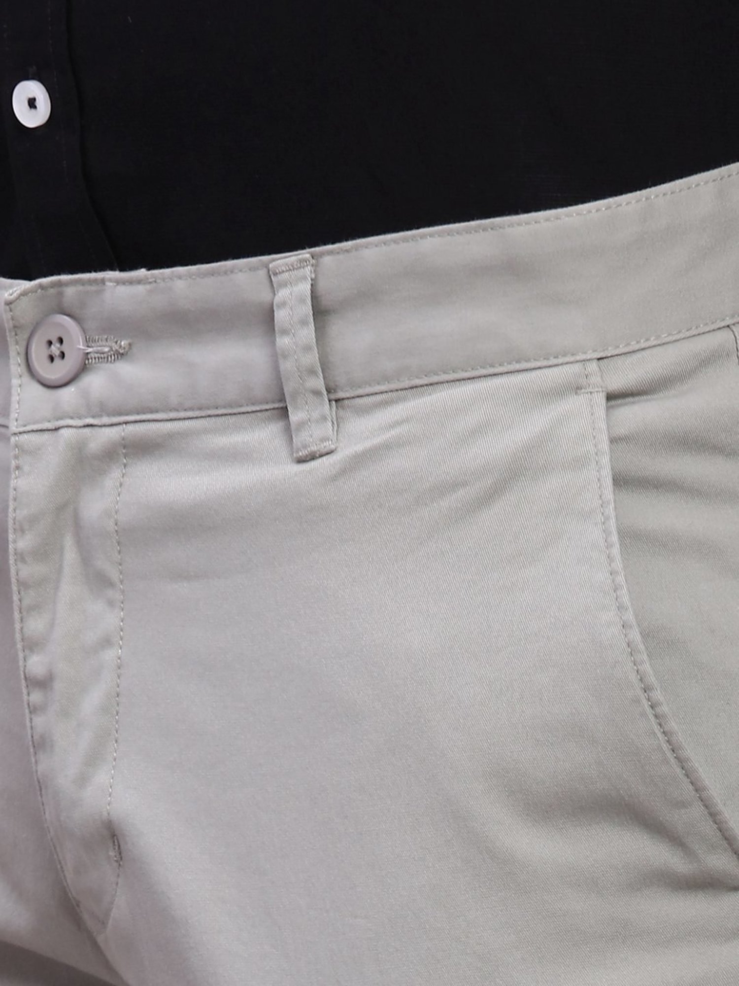 Parx Green Tapered Fit Trousers