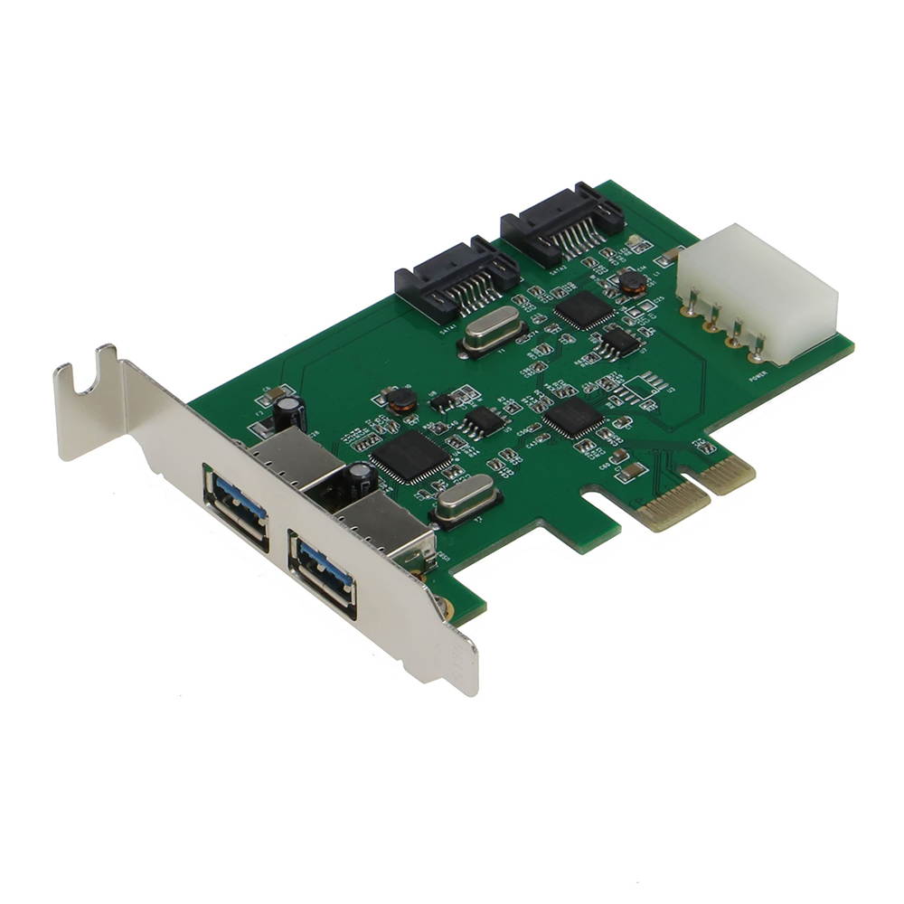 SEDNA - PCIE 2 Port USB 3.0 + 2 Port SATA 6G Combo Adpater with Low Profile Bracket