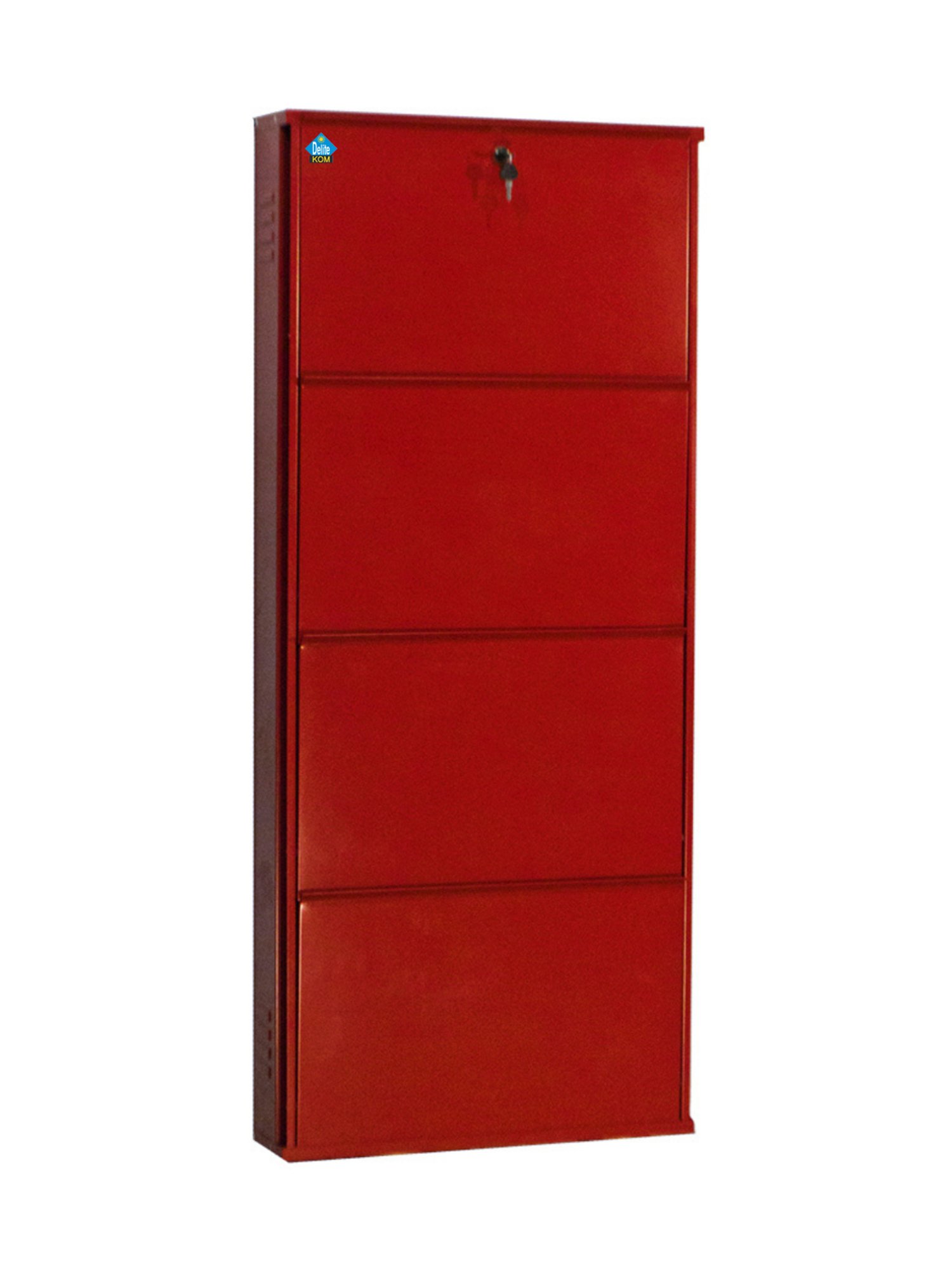 Delite Kom Metal Shoe Rack - 24" 10 Shelf, Double Decker, Ivory, PowderCoat, Wall Mount, DIY