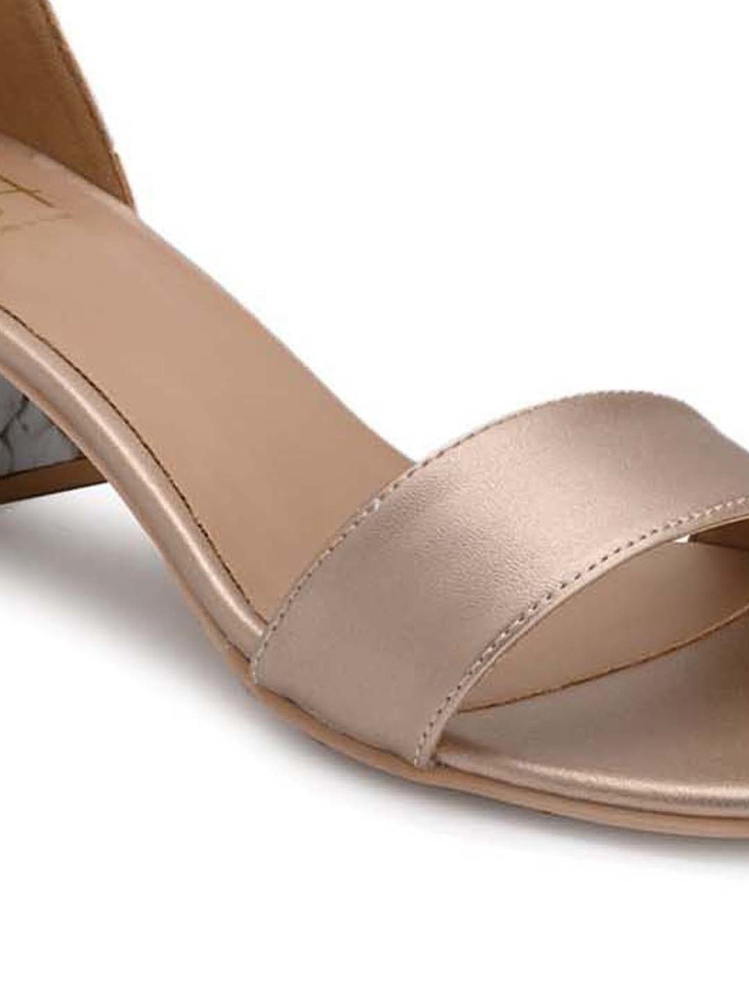 Hydes N Hues Women's Gold Ankle Strap Sandals