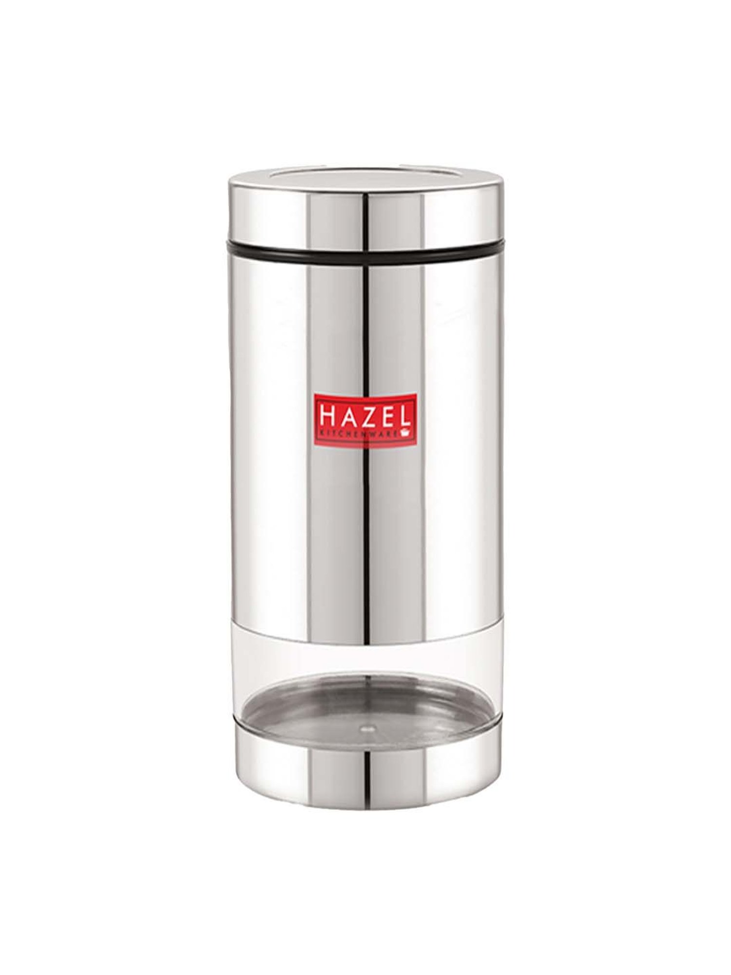 HAZEL Silver Stainless Steel Container (1 L) - Set of 1